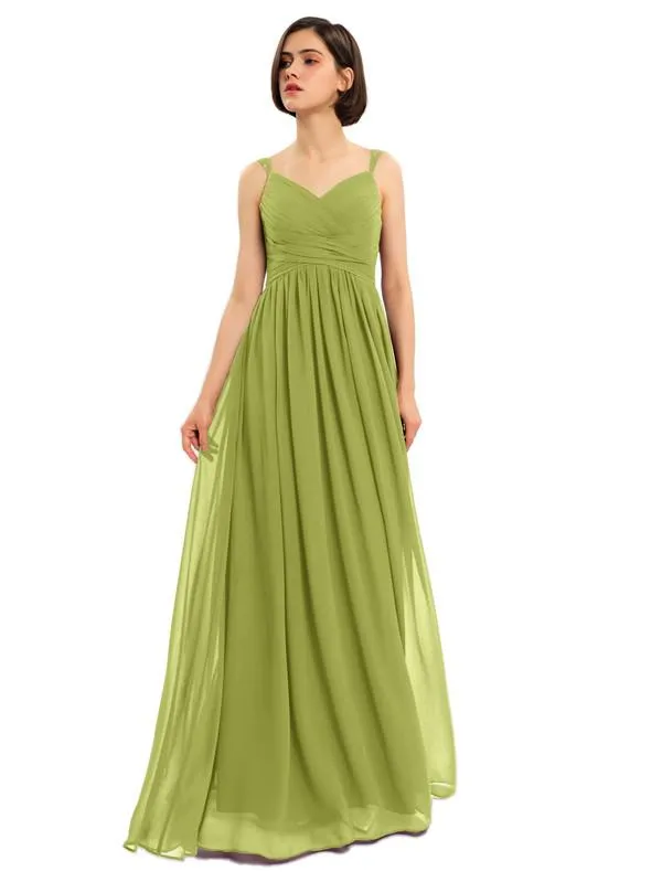 A-line Chiffon Custom Elegant Bridesmaid Dresses