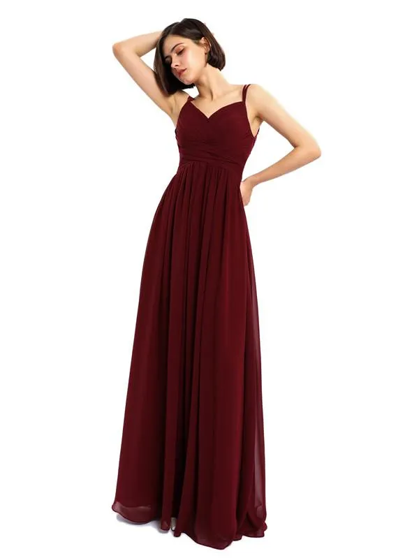 A-line Chiffon Custom Elegant Bridesmaid Dresses