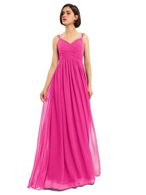 A-line Chiffon Custom Elegant Bridesmaid Dresses