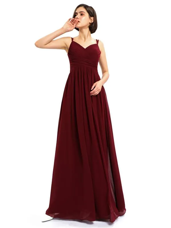 A-line Chiffon Custom Elegant Bridesmaid Dresses