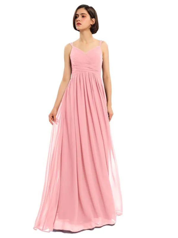 A-line Chiffon Custom Elegant Bridesmaid Dresses