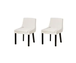 Artiss dining chairs set of 2 beige corduroy