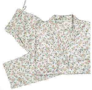 Birdie Satin Long Floral Pajamas