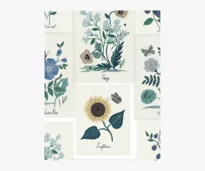 Botanical Prints Wallpaper Sample - Indigo