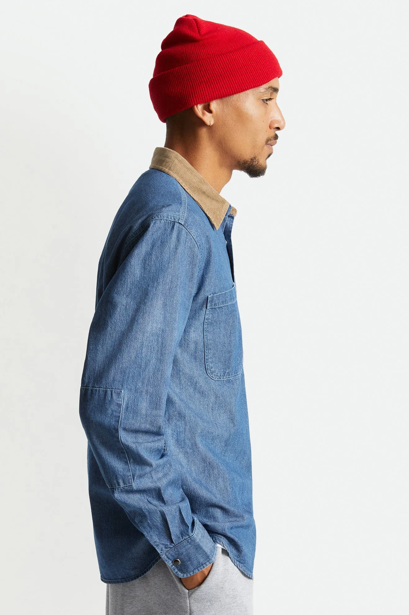 Bowery Reserve L/S Woven - Washed Denim