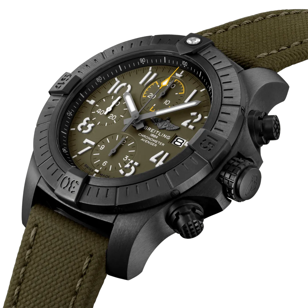 BRT Watch Avenger Chronograph 45 Night Mission Khaki Green Tang Type D