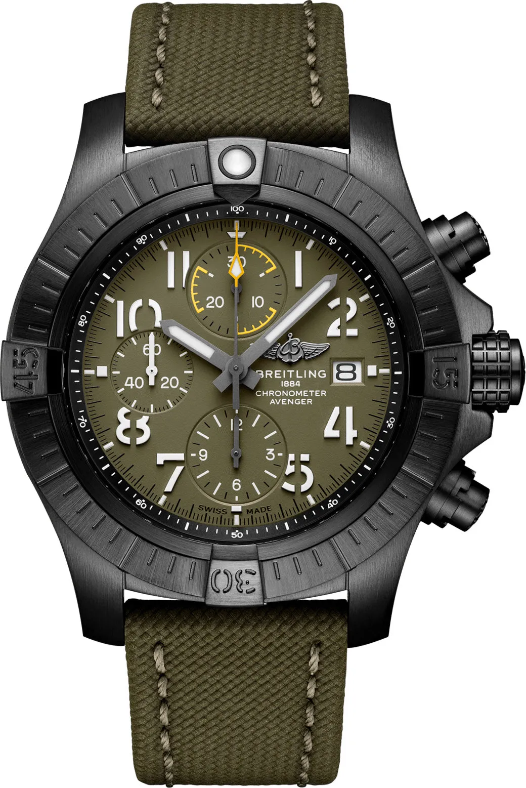 BRT Watch Avenger Chronograph 45 Night Mission Khaki Green Tang Type D