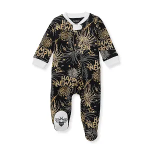 Burts Bees Organic Baby One-Piece Sleep & Play - New Year Cheer Edition