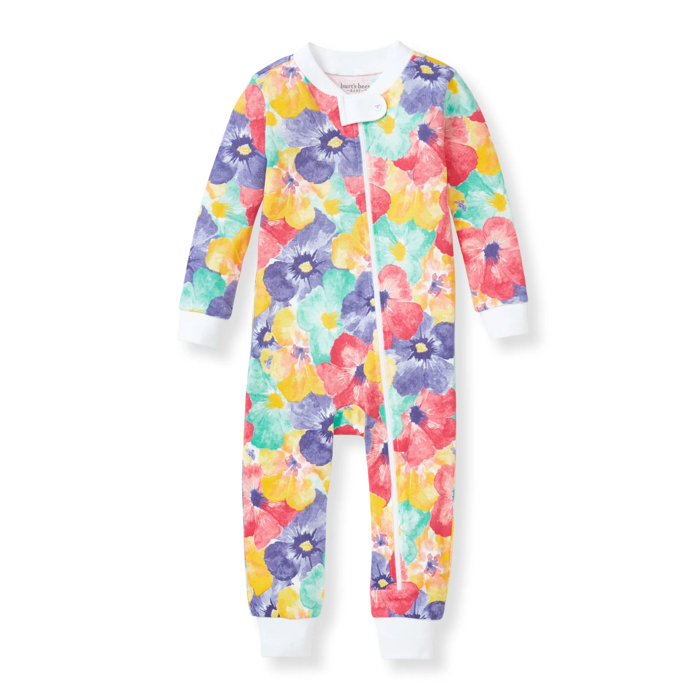 Burt's Bees Organic One-Piece Snug Fit Sleeper Hibiscus