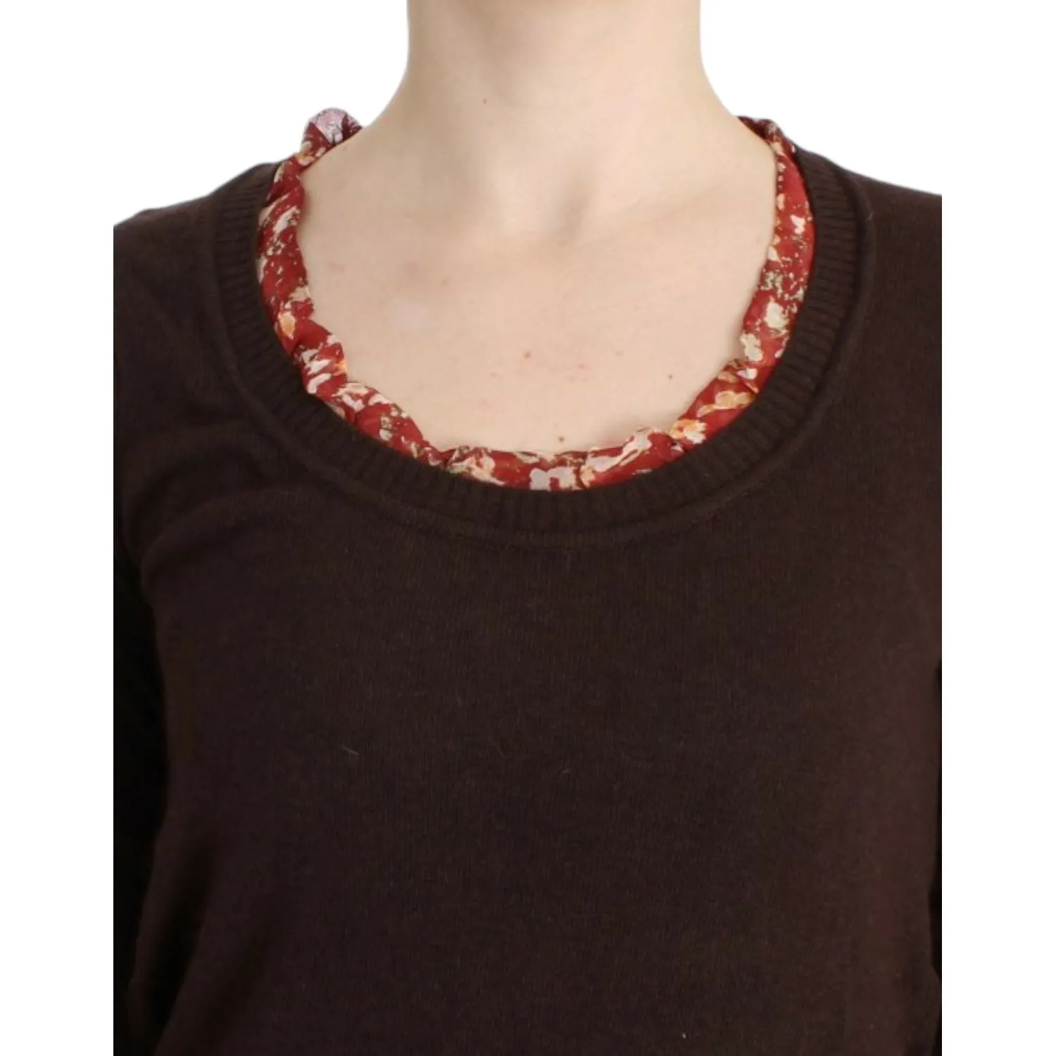 Cavalli Chic Crewneck Silk-Appliqué Sweater