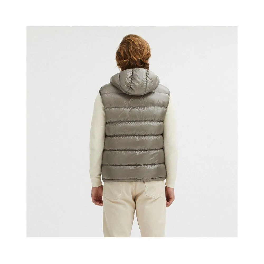 Centogrammi Gray Nylon Men's Reversible Vest