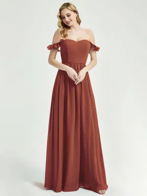 Cinnamon Rose Detachable Straps Convertible Chiffon Bridesmaid Dress