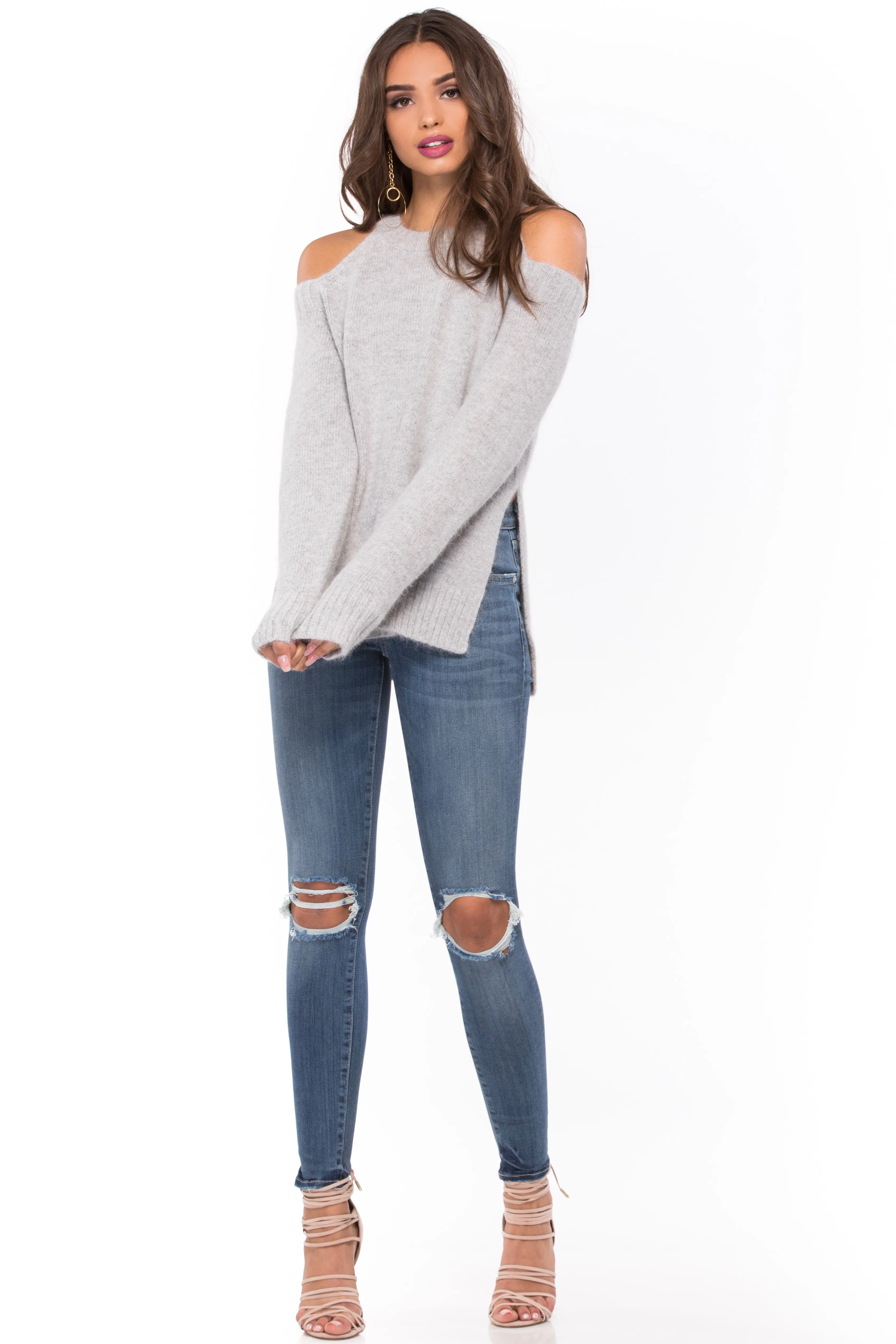 Cold Shoulder Sweater