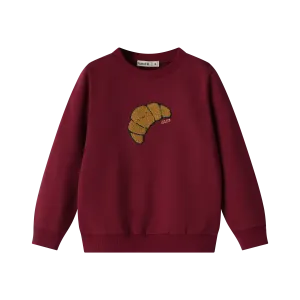 CROISSANT ICON SWEATSHIRT-BURGUNDY