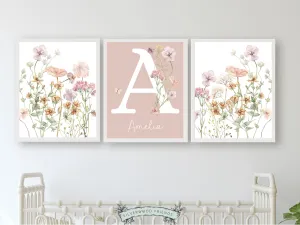 Custom Wildflower Nursery Prints