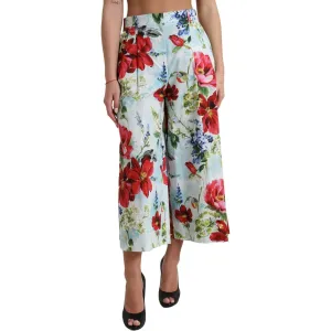 Dolce & Gabbana Floral High Waist Wide Leg Pants