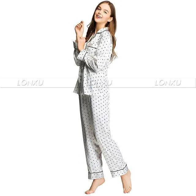 Dotted Silk Women Pajama