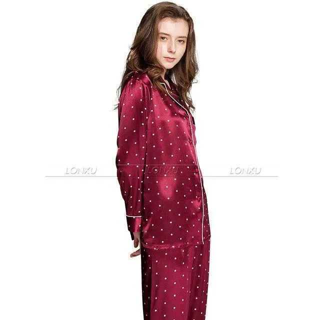 Dotted Silk Women Pajama