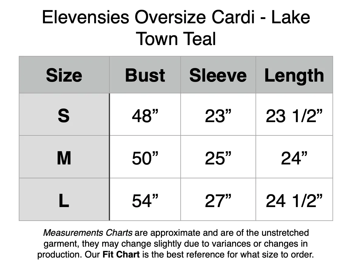 Elevensies Oversize Cardi - Lake Town Teal