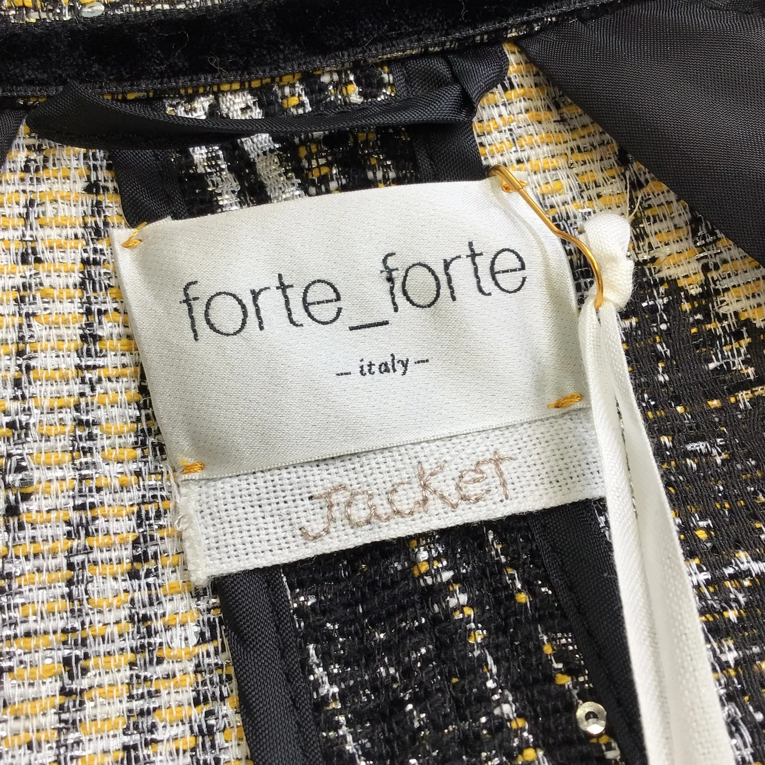 Forte Forte Black / Gold / Silver Metallic Sequined Jacket