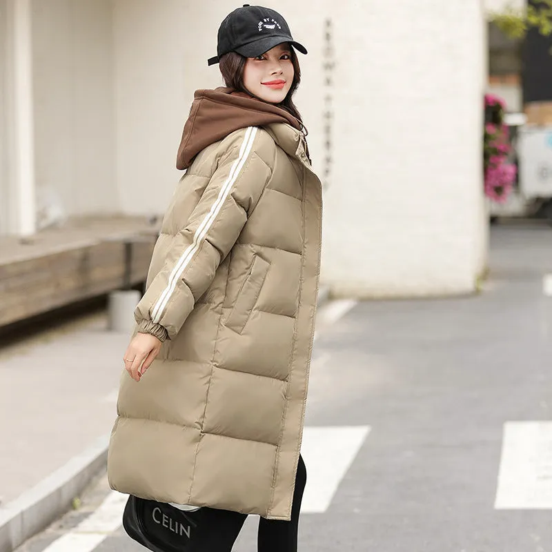 Korean Style Mid-length Loose Cotton Coat Cotton Coat Jacket