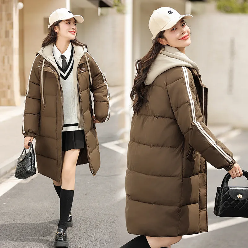 Korean Style Mid-length Loose Cotton Coat Cotton Coat Jacket