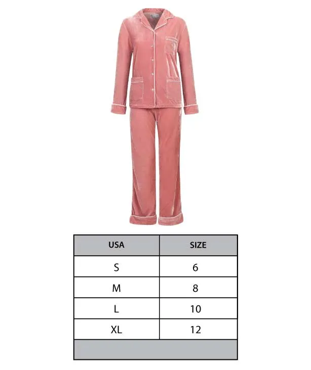 Ladies Velvet Pajamas - Athena