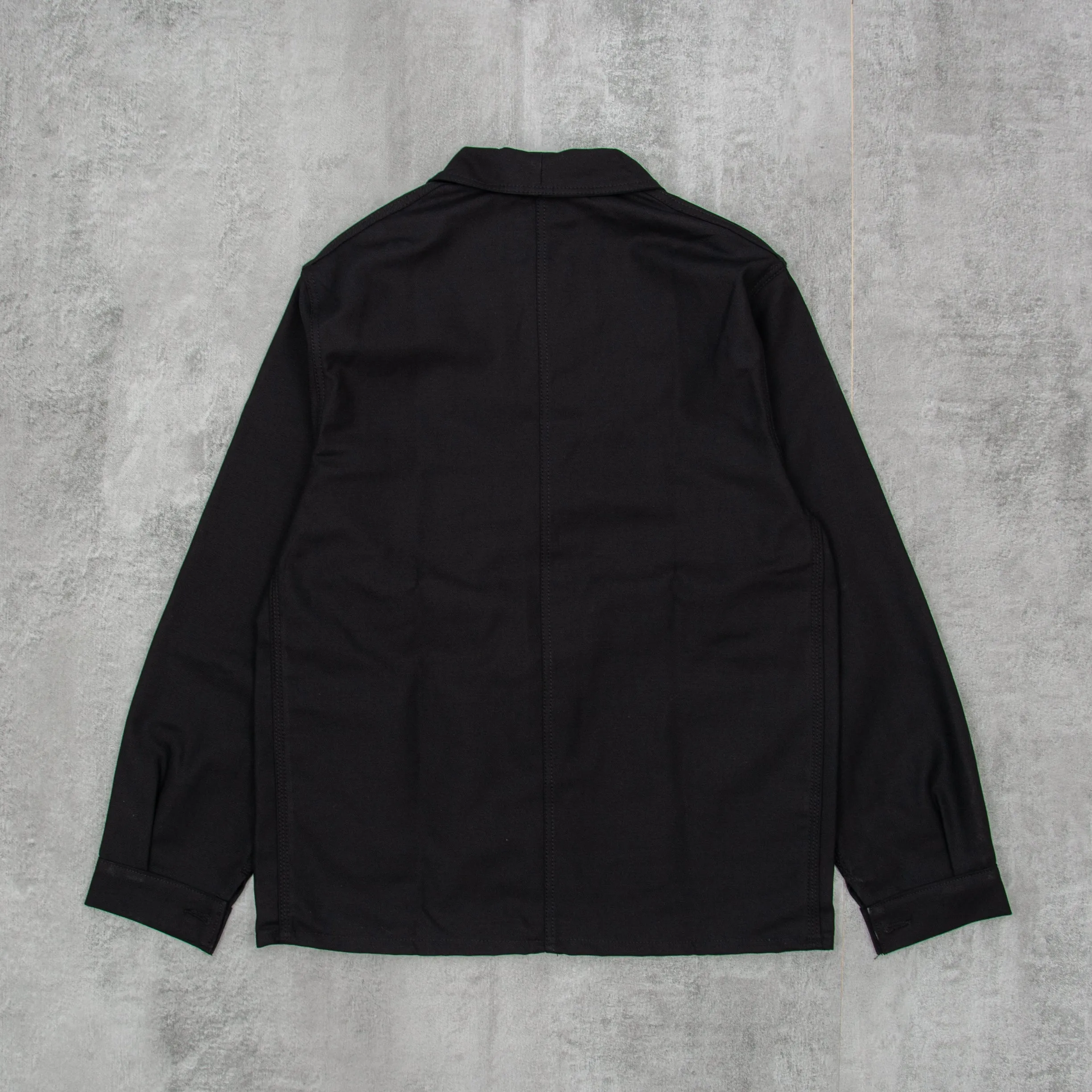 Stylish Noir Cotton Work Jacket - Le Laboureur