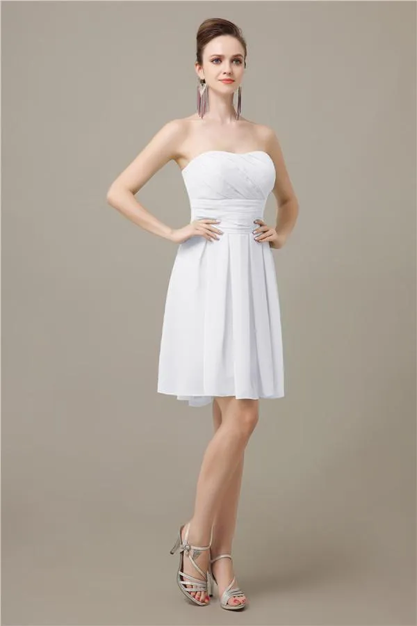 Popular  Chiffon Sweetheart Knee-Length Bridesmaid Dresses