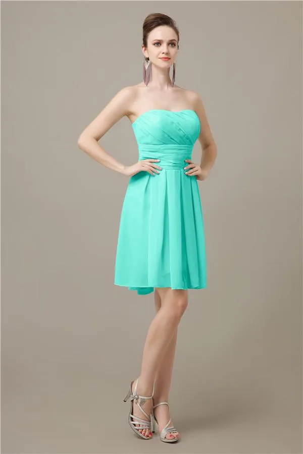 Popular  Chiffon Sweetheart Knee-Length Bridesmaid Dresses