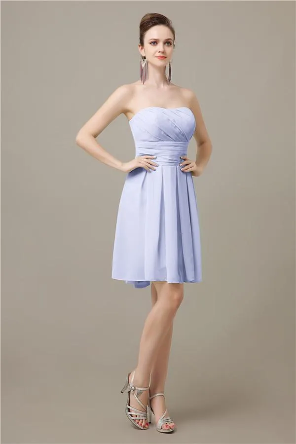 Popular  Chiffon Sweetheart Knee-Length Bridesmaid Dresses