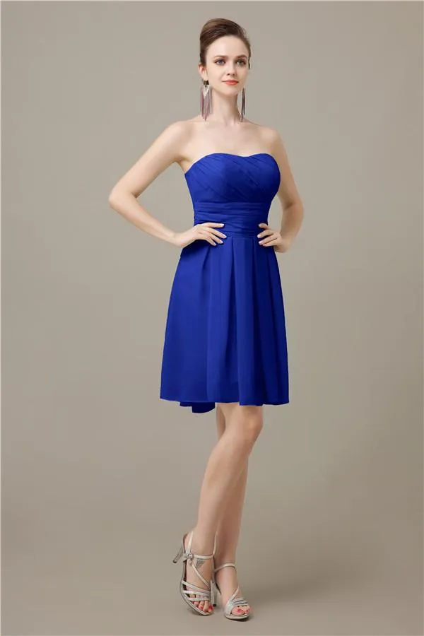 Popular  Chiffon Sweetheart Knee-Length Bridesmaid Dresses