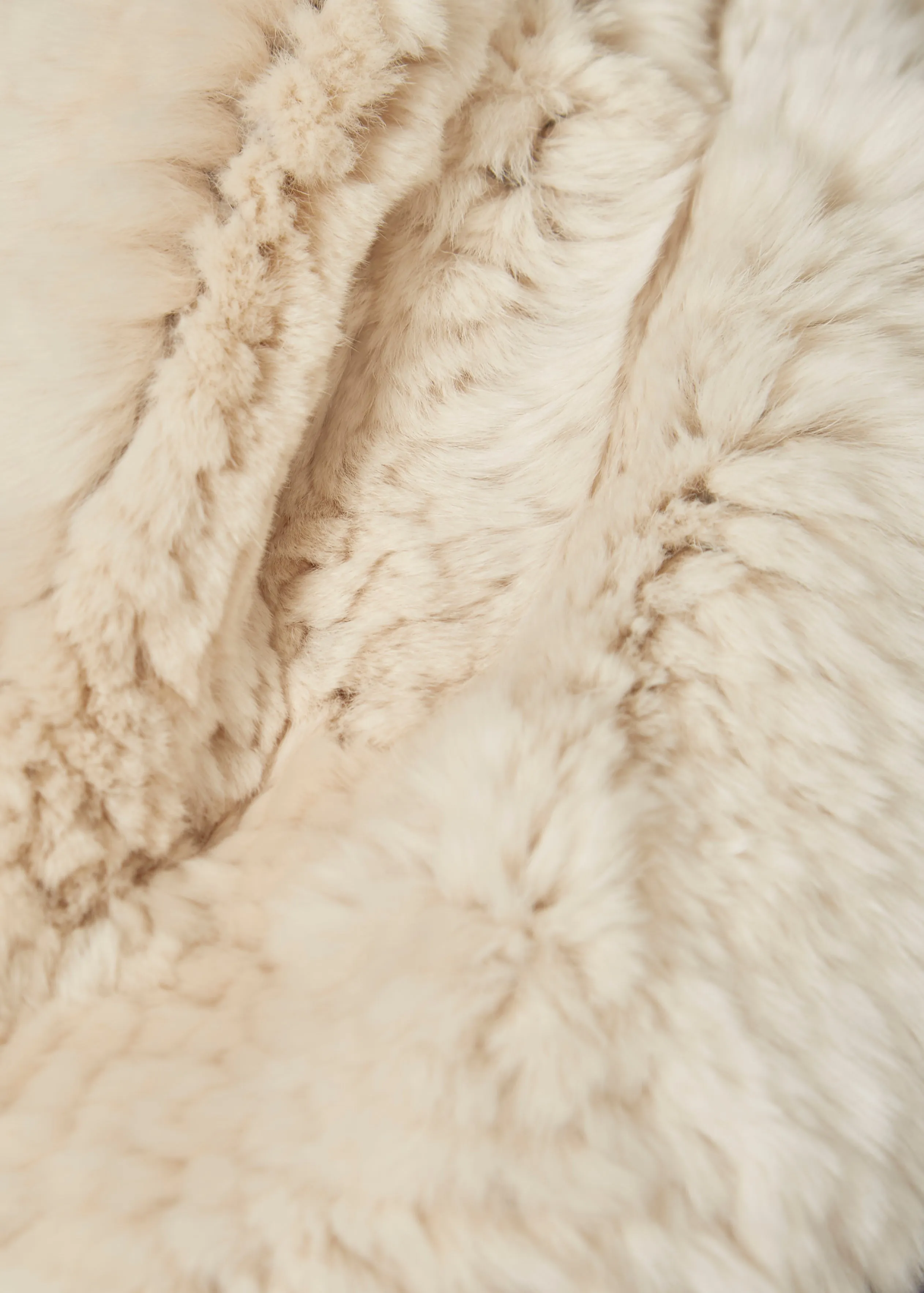 Real Rex Rabbit Fur Twisted Single Snood Cream