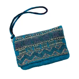 Turquoise Felt Clutch