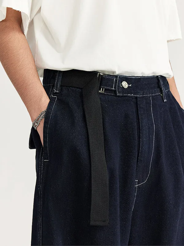 Wide Leg Jeans with Belt