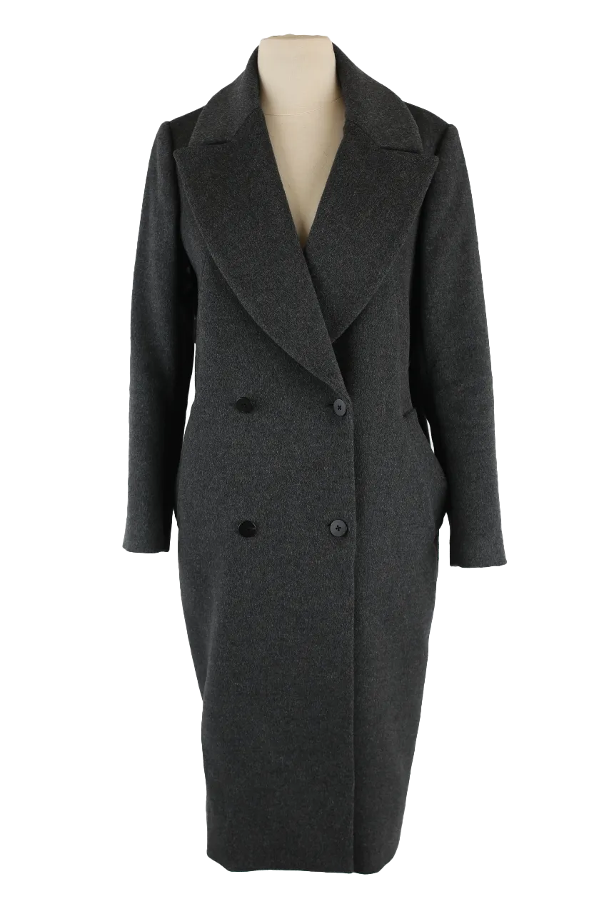 Wool/Angora Belted Wrap Coat